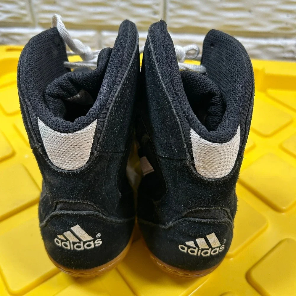 Adidas Pretereo Wrestling Shoes Size 12 Black 2002 145949 High Top Gum Sole